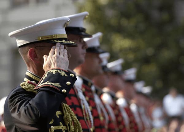 Military Soldiers Saluting